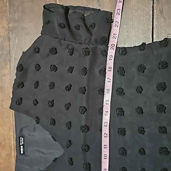 Shein | Black Swiss Dot Shift Dress - Picture 5 of 7